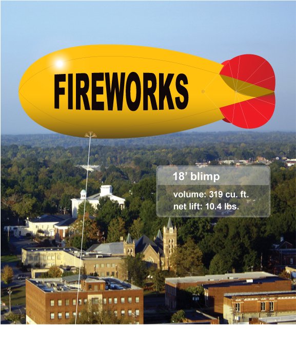 fireworks blimps